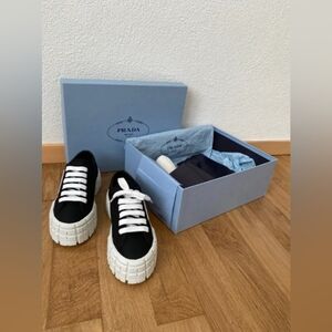 Prada Nylon Platform Sneakers